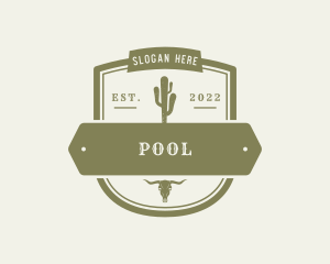 Country - Western Cactus Badge logo design