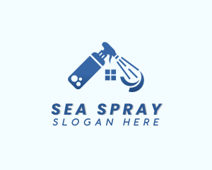 Cleaning Spray Bottle logo design