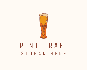 Pint - Corset Beer Glass logo design