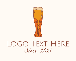 Corset Beer Glass  logo design