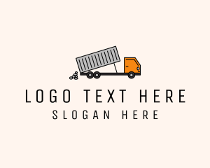 Automotive - Dump Truck Transport logo design