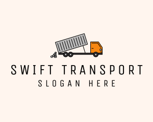 Dump Truck Transport logo design