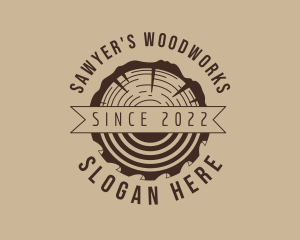 Wood Circular Saw Carpentry logo design