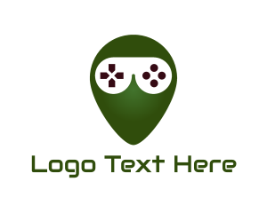 Alien - Gaming Alien Location Pin logo design