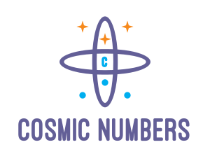 Numerology - Lavender Galaxy Orbit logo design