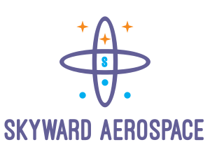 Aerospace - Lavender Galaxy Orbit logo design