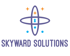 Aerospace - Lavender Galaxy Orbit logo design