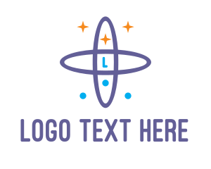 Astrophysics - Lavender Galaxy Orbit logo design