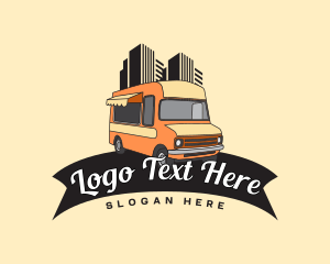 Van - City Food Truck logo design