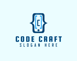 Coding - Mobile Phone Coding logo design