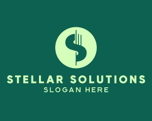 Dollar Currency Letter S logo design