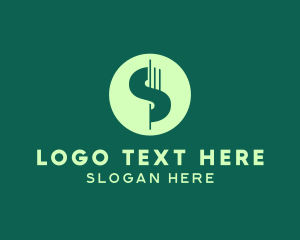 Money Exchange - Dollar Currency Letter S logo design