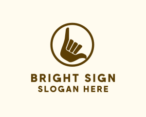 Sign - Shaka Hand Sign logo design