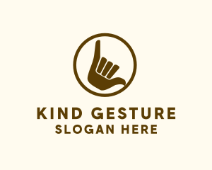 Gesture - Shaka Hand Sign logo design