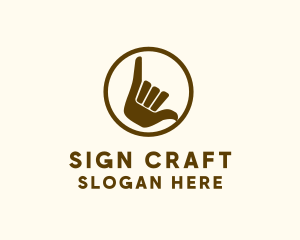 Sign - Shaka Hand Sign logo design