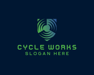 Cycle - Spinning Shield Business logo design