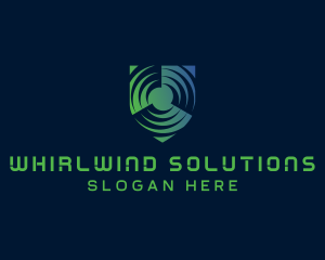 Whirlwind - Spinning Shield Business logo design