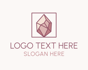 Handdrawn - Simple Crystal Gemstone logo design