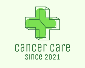 Oncology - 3D Medical Cross logo design