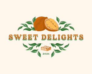 Walnut Brownie Dessert logo design