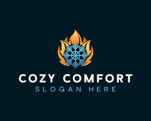 Heating Cooling Temperature Logo