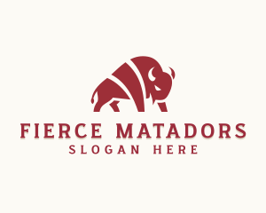 Bullfighting - Buffalo Animal Bullfighting logo design