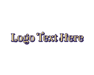 Font - Curly Yellow Wordmark logo design
