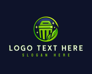 Recycling Bin - Eco Recyclable Bin logo design