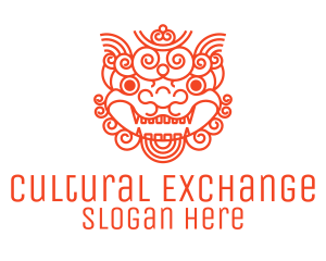 Culture - Red Chinese Shisa logo design