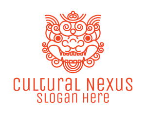 Culture - Red Chinese Shisa logo design