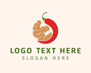 Ingredient - Organic Chili & Ginger logo design