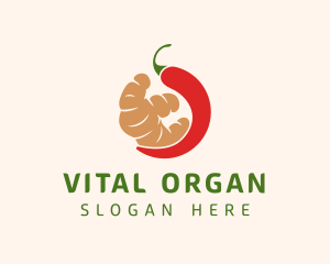 Organic Chili & Ginger logo design