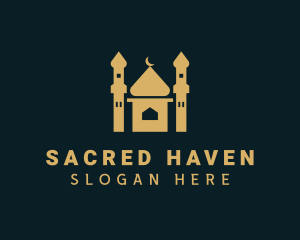 Mosque - Muslim Building Mosque logo design