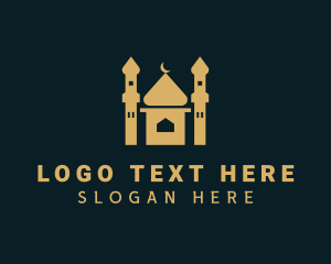 Niqab - Muslim Building Mosque logo design