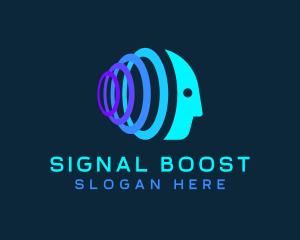 Artificial Intelligence Signal Head logo design