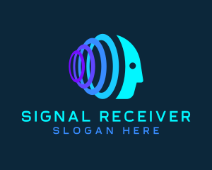 Artificial Intelligence Signal Head logo design