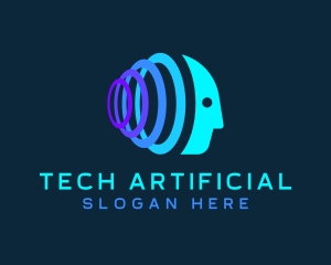 Artificial - Artificial Intelligence Signal Head logo design