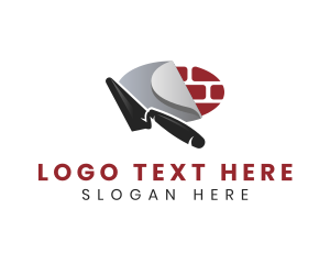 Mortar - Masonry Trowel Brick logo design