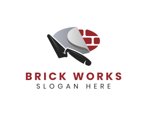 Masonry Trowel Brick logo design