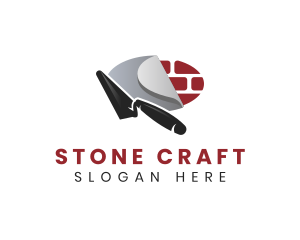 Masonry Trowel Brick logo design