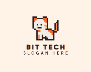 Arcade Pixel Cat logo design