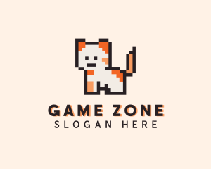 Arcade Pixel Cat logo design