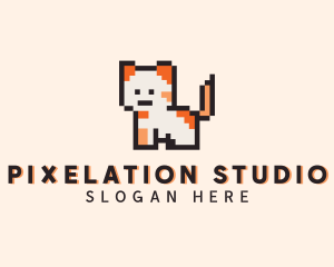 Arcade Pixel Cat logo design