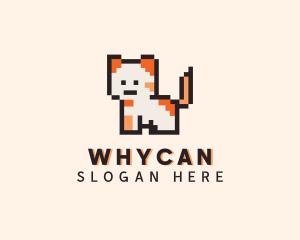 Gamer - Arcade Pixel Cat logo design