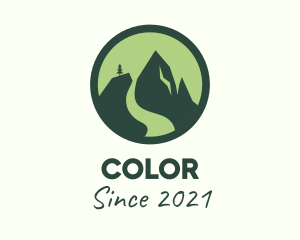 Environmental - Nature Mountain Badge logo design