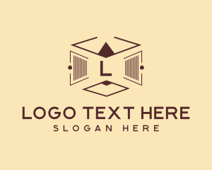 Wooden - Tech Cube Box logo design