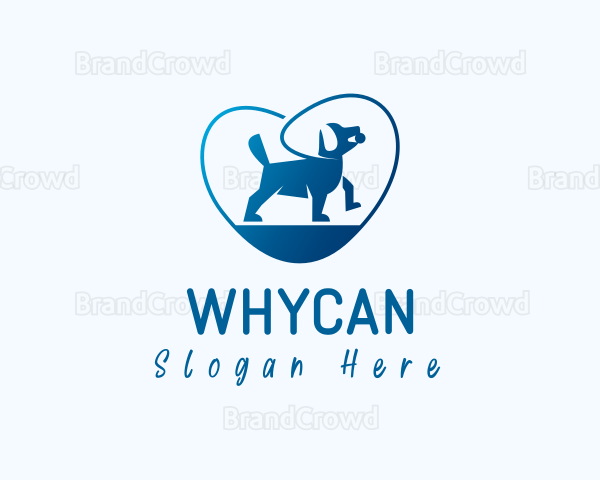 Leash Heart Pet Dog Logo