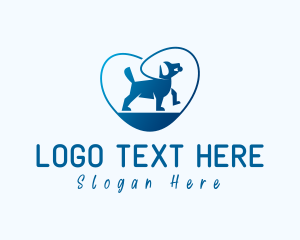 Canine - Leash Heart Pet Dog logo design