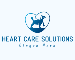 Leash Heart Pet Dog logo design