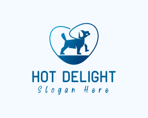 Leash Heart Pet Dog logo design